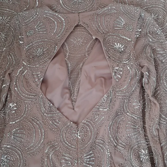NWOT! AIDEN MATTOX BLUSH BEADED DESIGNER DRESS  GOWN SIZE 8 - Picture 6 of 15